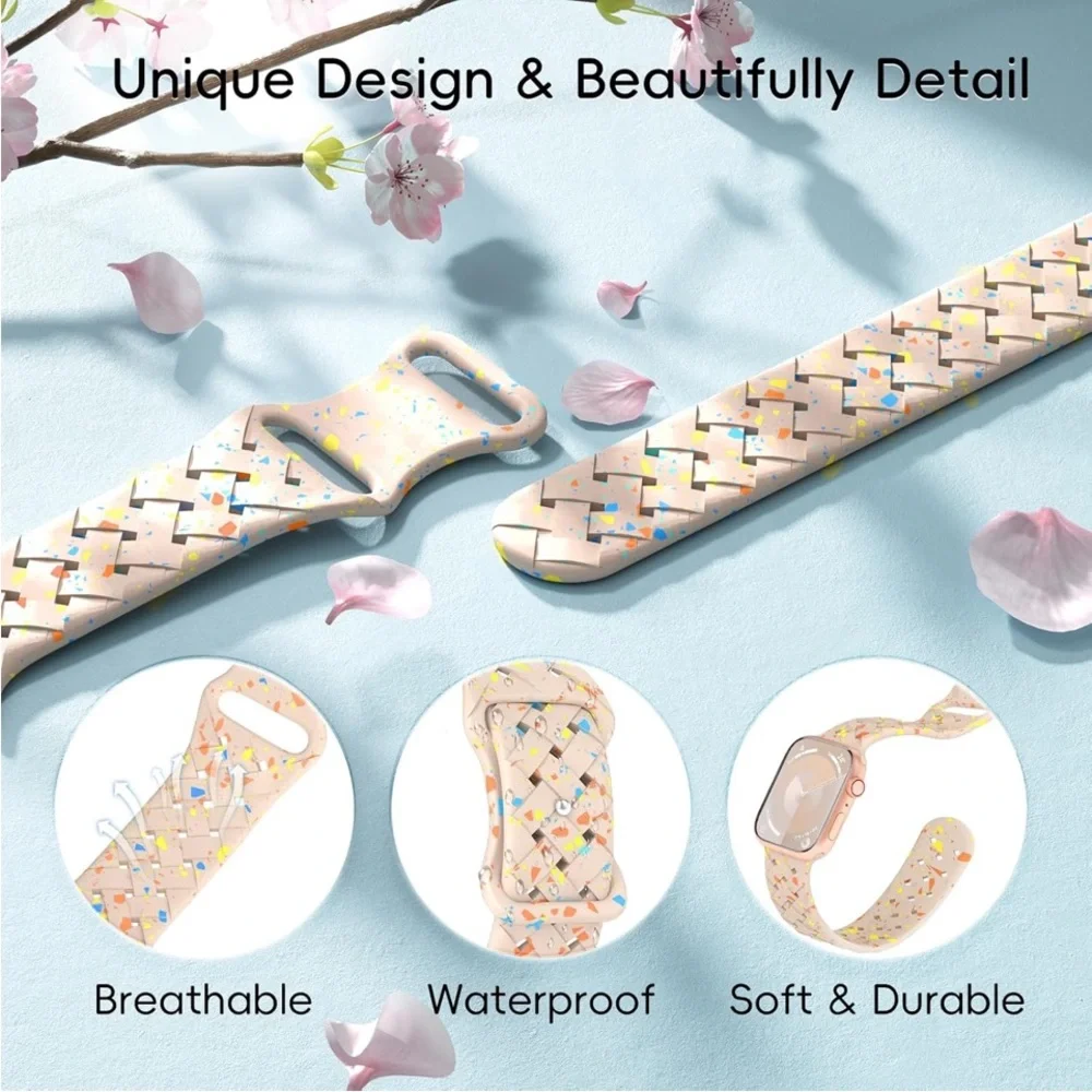 Watch Bands- Dykeiss 6Pack Sport Silicone Bands Compatible with Apple Watch Band